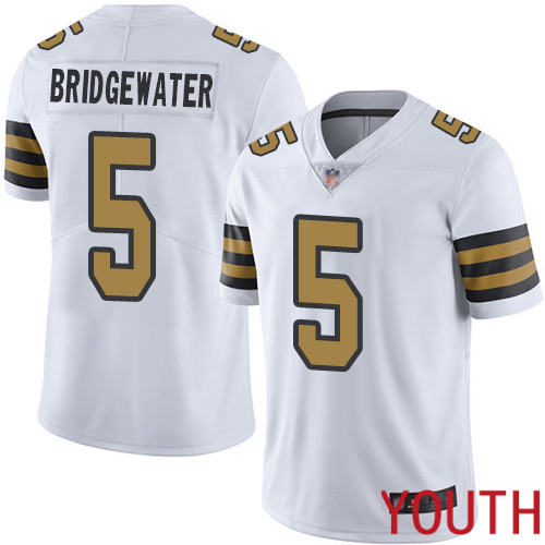 New Orleans Saints Limited White Youth Teddy Bridgewater Jersey NFL Football #5 Rush Vapor Untouchable Jersey
